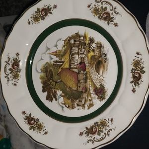 English rural scene decorative wall plate